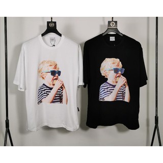 Áo Thun Tay Ngắn Chất Cotton Hoạ Tiết Đơn Giản Năng Động Cho Nam Và Nữ