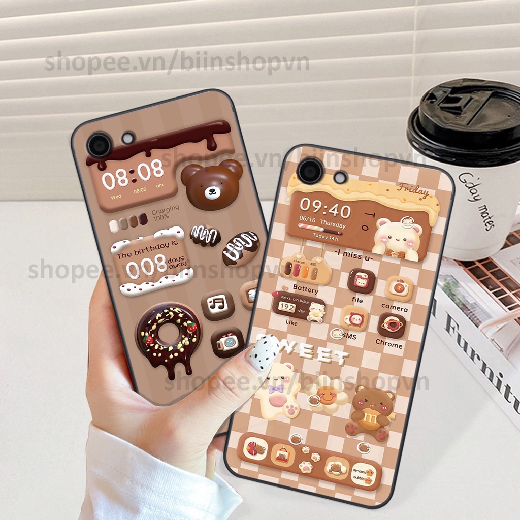 Ốp Vivo Y81 / Y83 in hình gấu chocolate kẹo ngọt siêu đẹp siêu xinh