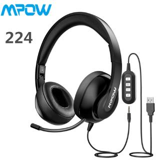 Tai nghe trùm đầu giắc cắm 3.5mm tích hợp mic chất lượng cao cho máy tính
