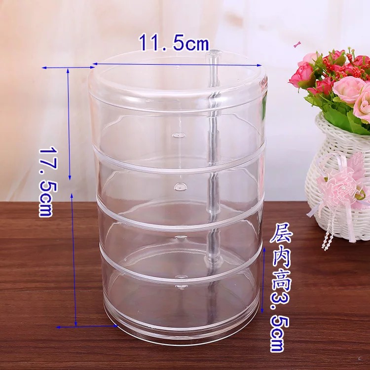 [CÓ SẴN]Hộp để đồ trang sức 4 tầng xoay 360° nhựa acrylic