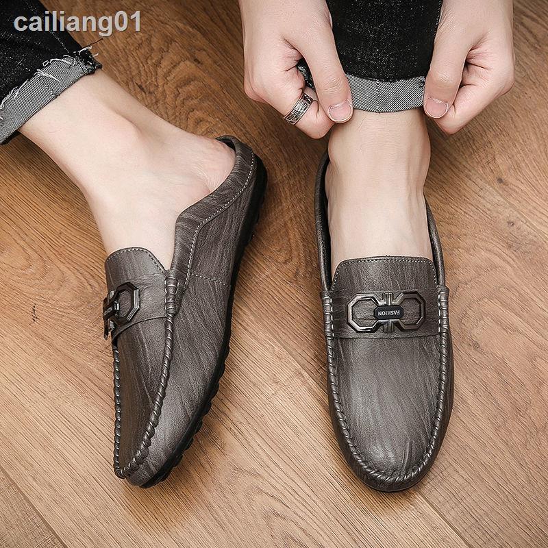 ☏✌✟Giày Lười Da Thoáng Khí Phong Cách Hàn Quốc Thời Trang Cho Nam