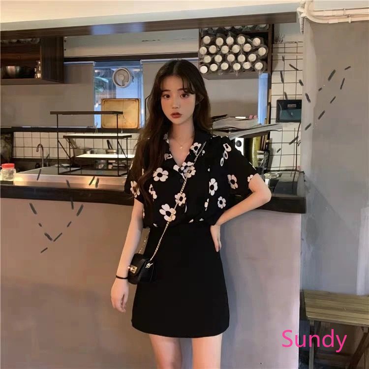 Áo Sơ Mi Voan Hoa Ngắn Tay Thời Trang Mùa Hè Dành Cho Nữ