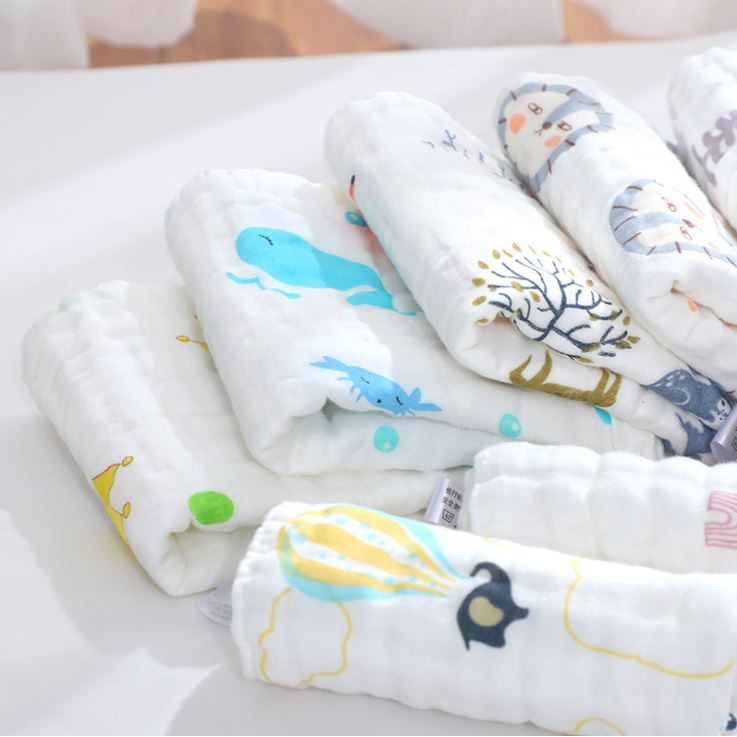 Khăn xô 6 lớp,khăn rửa mặt cho bé,kích thước 30*30cm,được làm từ 100% cotton, cực kỳ mềm mại và thoáng mát