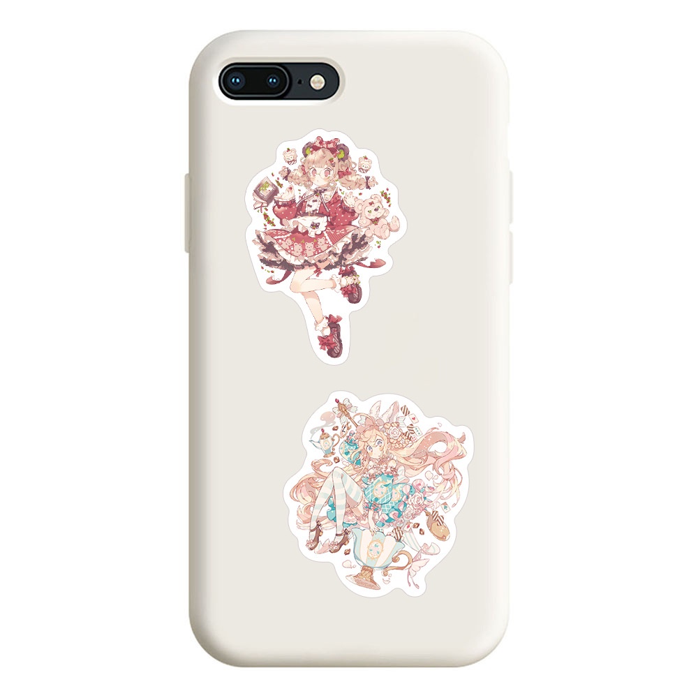 Bộ 60/30/10 Miếng Dán Trang Trí Vali Điện Thoại Họa Tiết Cô Gái Đáng Yêu