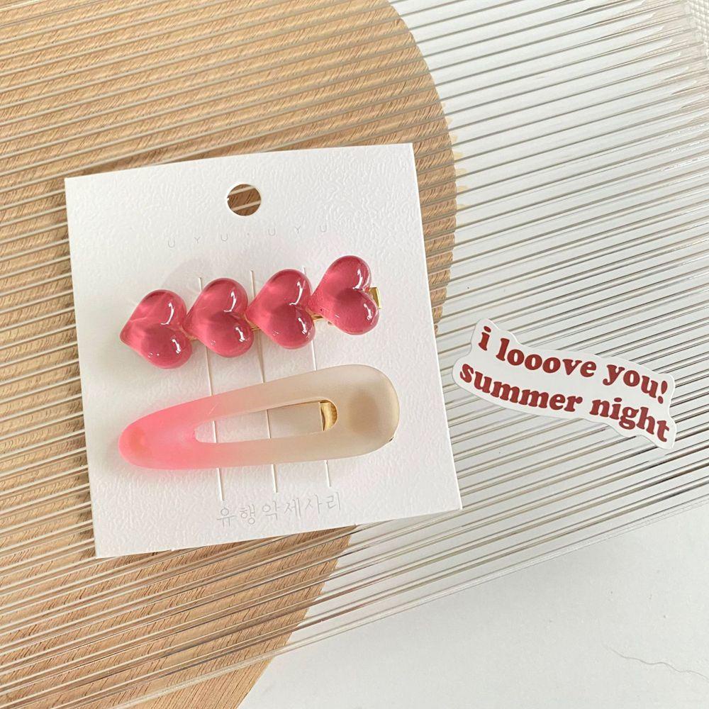 Kẹp Tóc Mỏ Vịt Màu Gradient Ngọt Ngào Phong Cách Hàn Quốc Cho Nữ