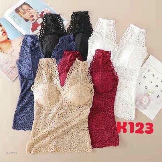 Áo bra ren hoa dáng dài K123