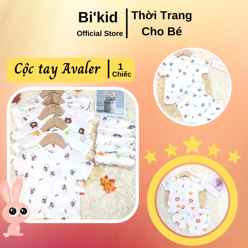 Bộ quần áo sơ sinh📌Avarlen📌 bộ cộc tay thun lạnh cho bé Size 4-16kg