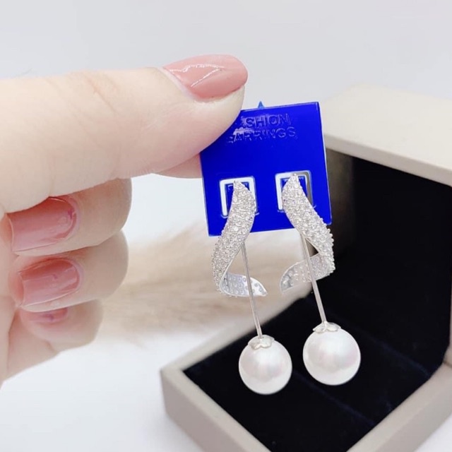 Bông tai nữ bạc mẫu mới, Đeo được 2 kiểu sang Trọng  tinh tế cho các chị em Mainomi Shop Bạc Xinh