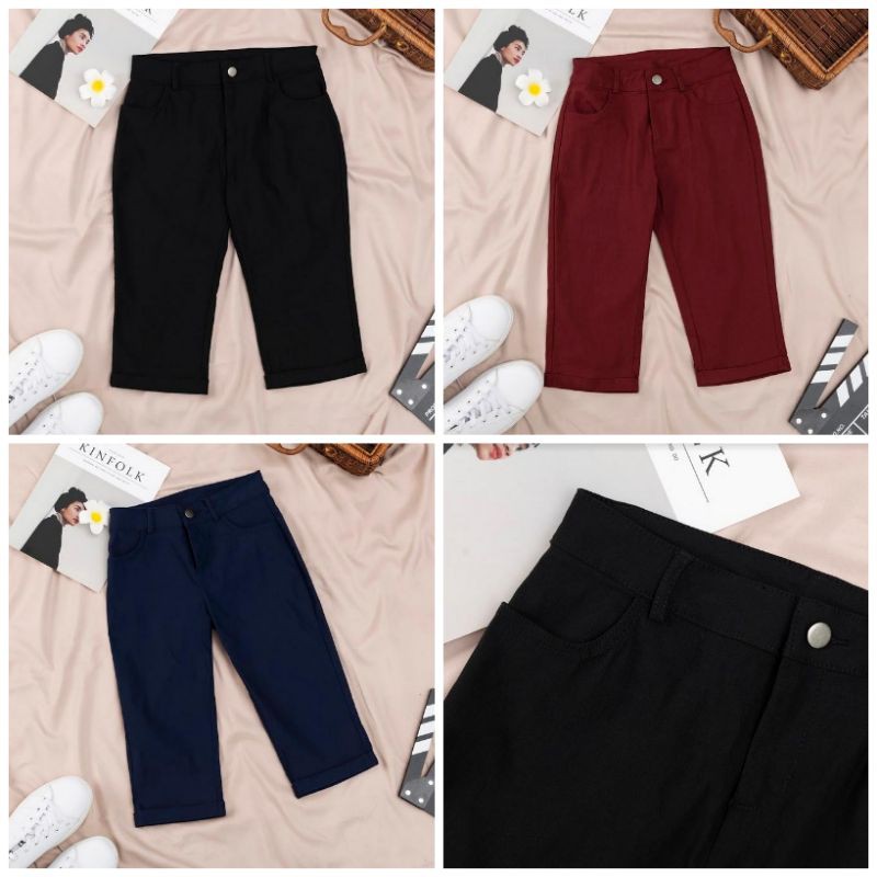 (Hàng xuất) Quần legging ngố lửng có khuy | BigBuy360 - bigbuy360.vn