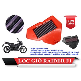 lọc gió độ raider 150 fi màu đỏ