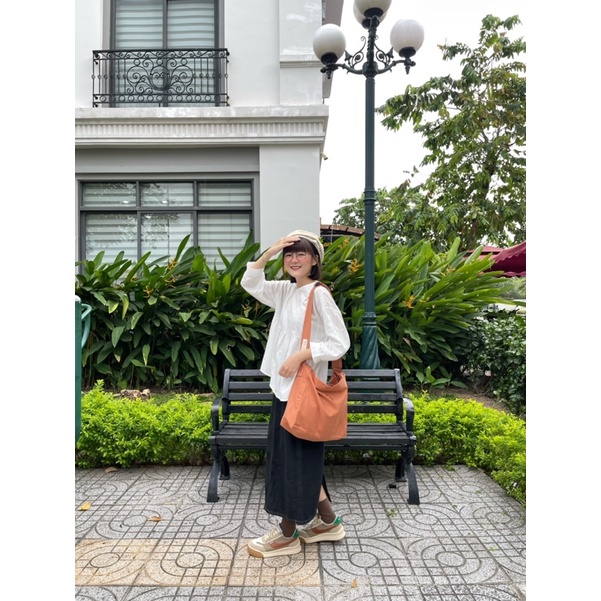 Túi Tote Đeo Chéo “Comfy Bag” Vải Canvas