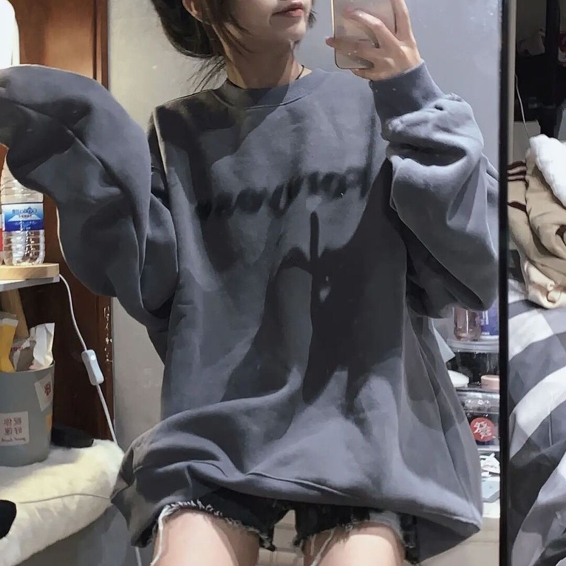 NRVP Áo Hoodie Dáng Rộng Thời Trang Hàn Quốc 2022 Dành Cho Nữ