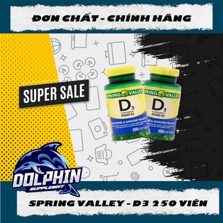 Spring Valley | D3 5,000 IU - 250 viên | Bổ sung vitamin D