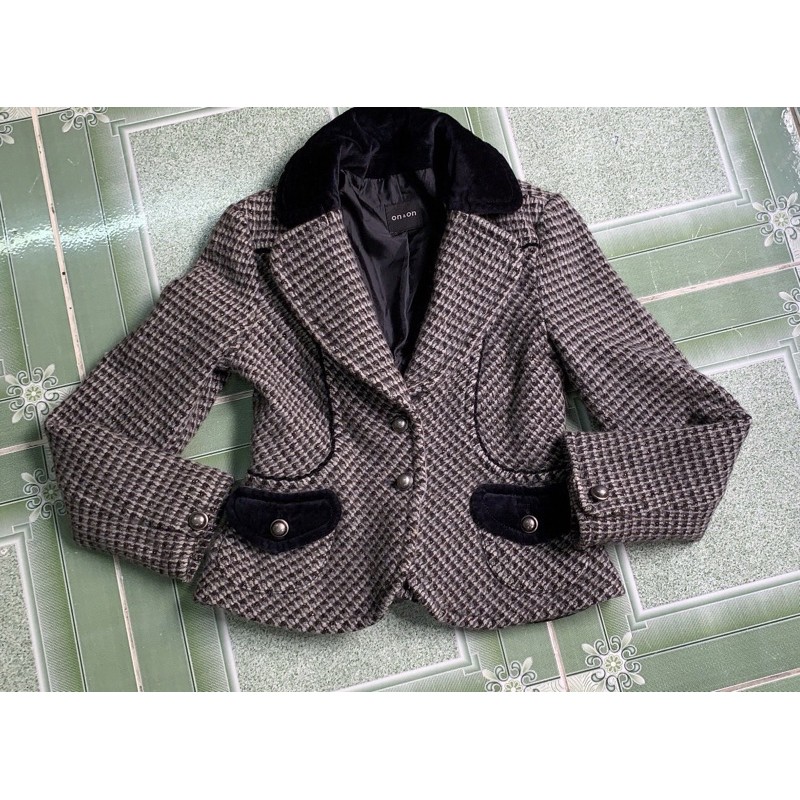 Thanh lý áo khoác dạ tweed cho bé gái đẹp chuẩn