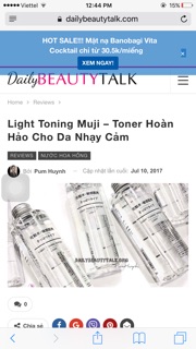 Toner Muji light/moisture