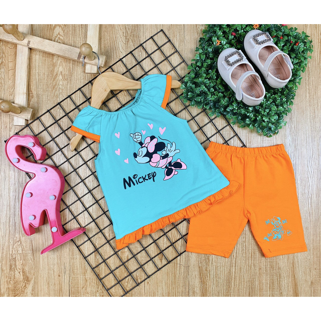 Xả -Bộ bé gái vải cotton mềm mát