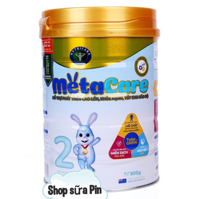 (Mẫu mới) Sữa bột Metacare số 2 lon 900g