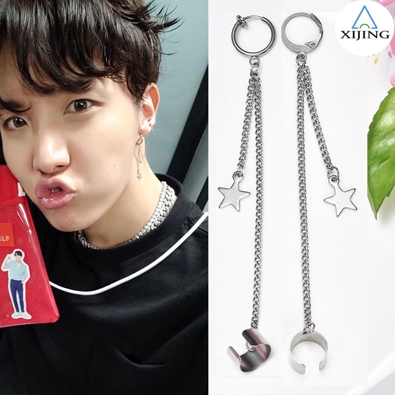 Hoa tai kim loại dáng dài cá tính cho fan BTS
