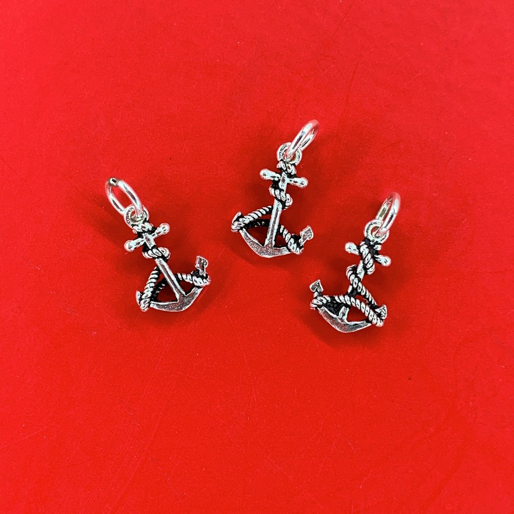 Charm bạc thái Móc treo mỏ neo thuyền - Charm Bạc 925 - Mã CA280