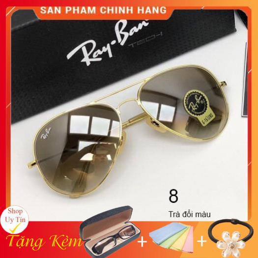 [FULLBOX] Kính Rayban Nam Nữ cao cấp mẫu hot 2020 tròng thủy tinh trà 2 màu Ship Nhanh 8H