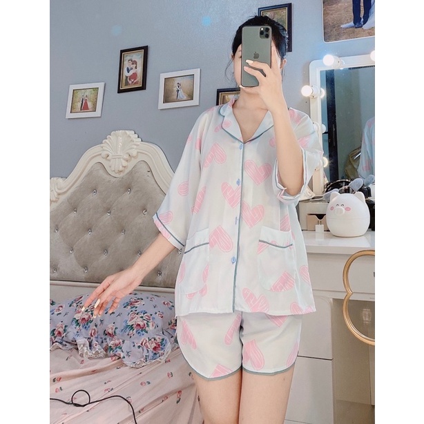 Bộ Cánh Dơi Pizama Vải Cao Cấp Hoạ Tiết Mới