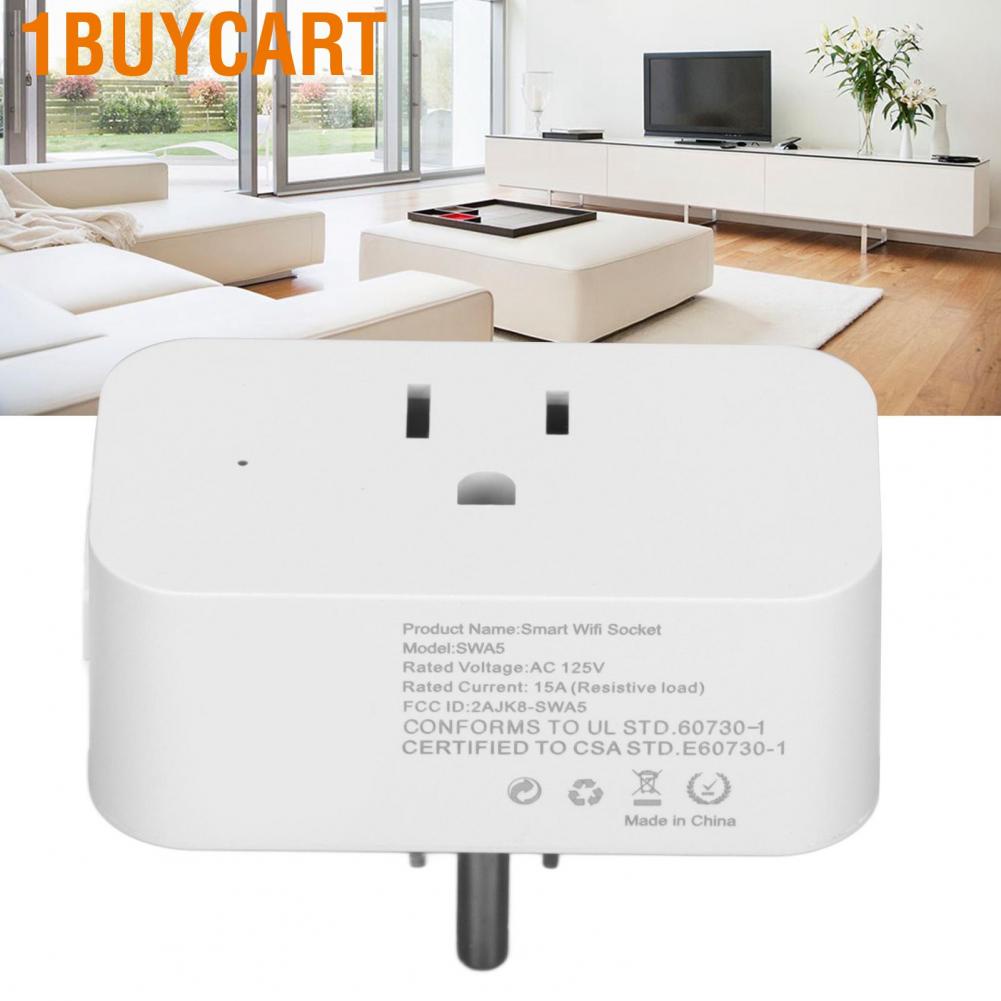 1buycart SWA5 Smart Socket Support WiFi Connection Mini Outlet Switches for Home Appliances Office