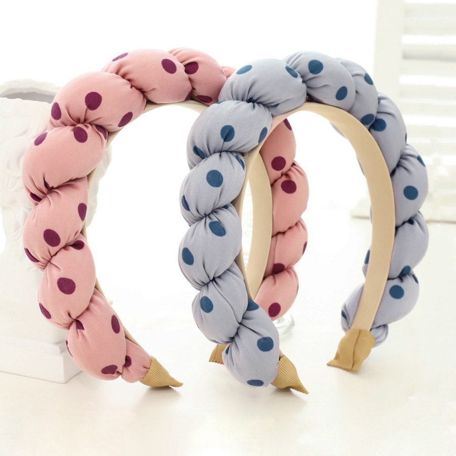 Băng Đô Cài Tóc Họa Tiết Chấm Bi Thời Trang Hàn Quốc Cho Nữ