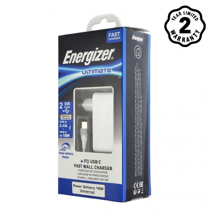 Sạc Energizer 2 USB 30W PD 18W - AC11PFEUUCC3