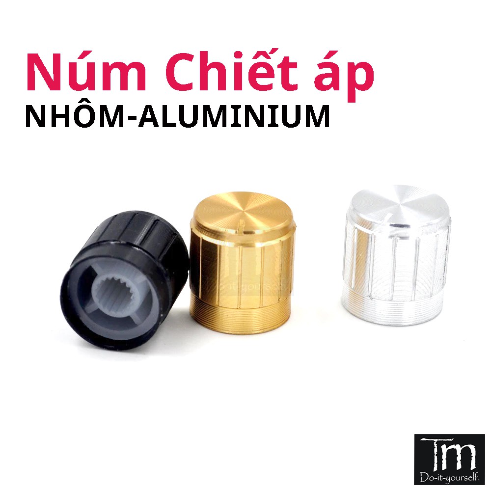 Núm Chiết Áp WH148 Nhôm Đẹp Mắt 17x17mm