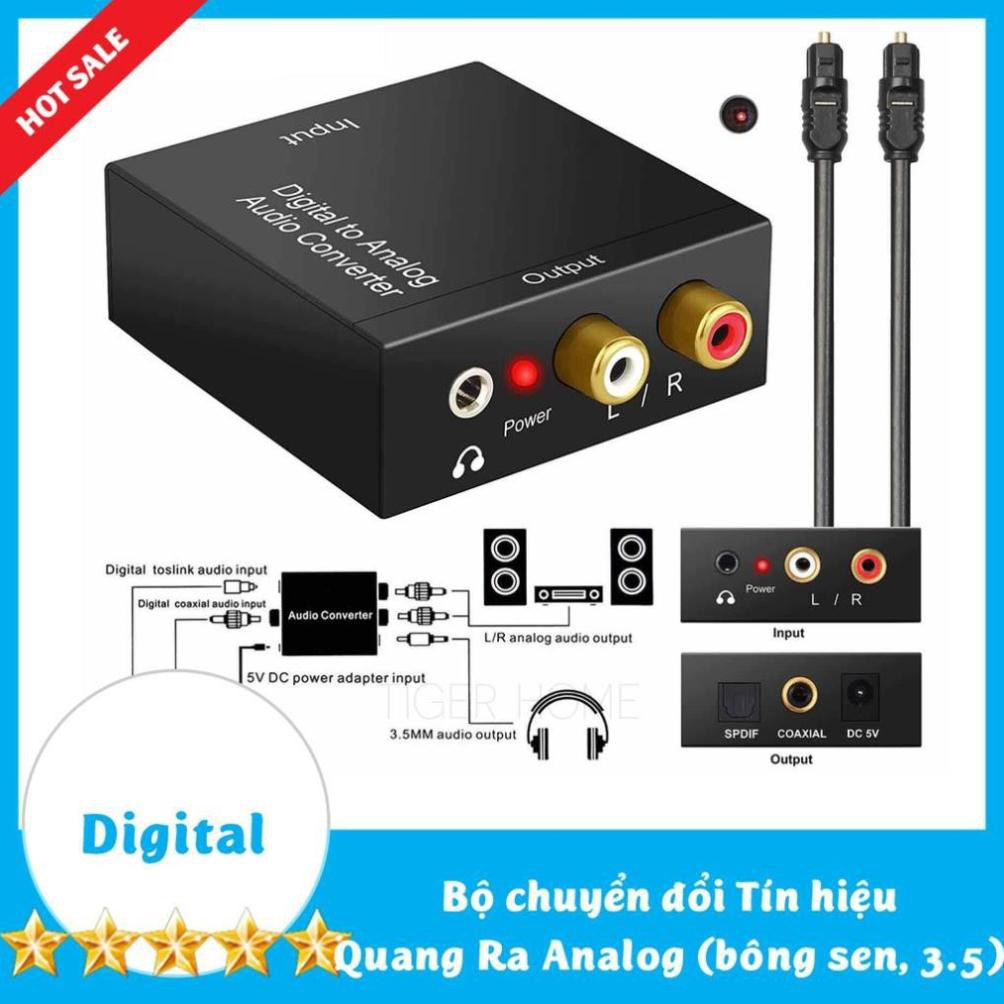 Bộ chuyển đổi Cổng quang Optical sang Audio AV - R/L, cổng 3.5 Hỗ Trợ Tv 4k 196kb và 96kb Model 2021 Bh lỗi 1 đổi 1