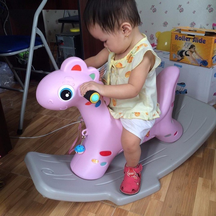NGỰA BẬP BÊNH CÓ NHẠC CHO BÉ - CAO CẤP