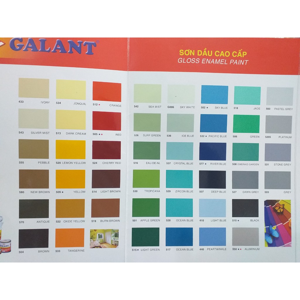 Sơn dầu Galant màu xám 5205 _ lon 3L