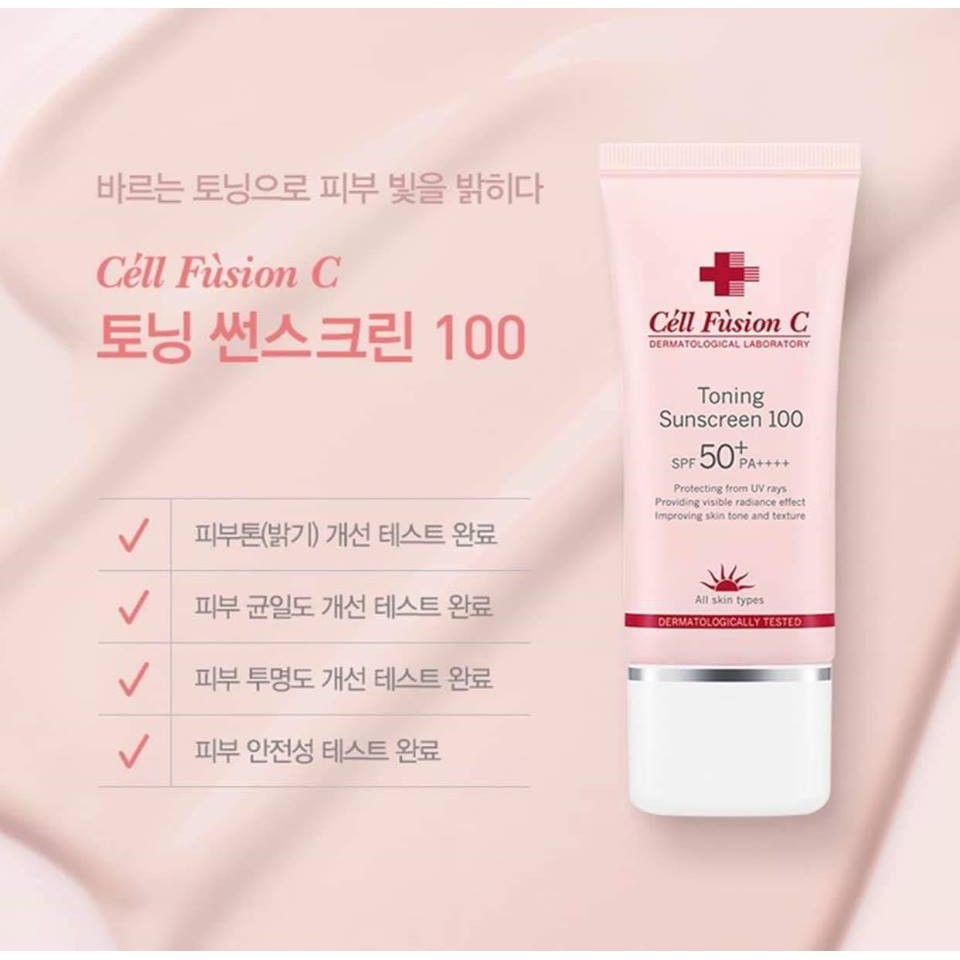 Kem chống nắng Cell fusion C toning Sunscreen SPF50