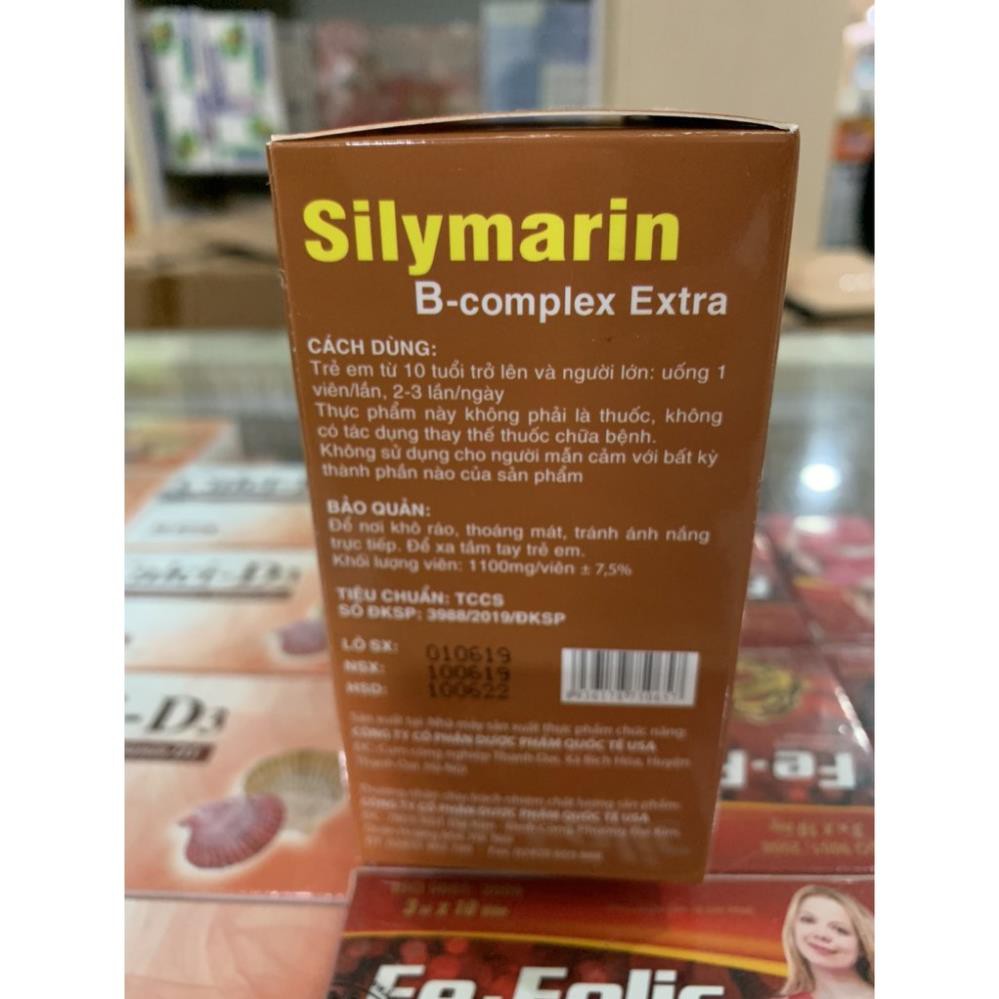 Viên bổ gan Silymarin B-complex Extra (hộp 100 viên)