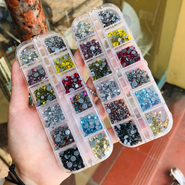 Đá chân keo mix size 12 màu