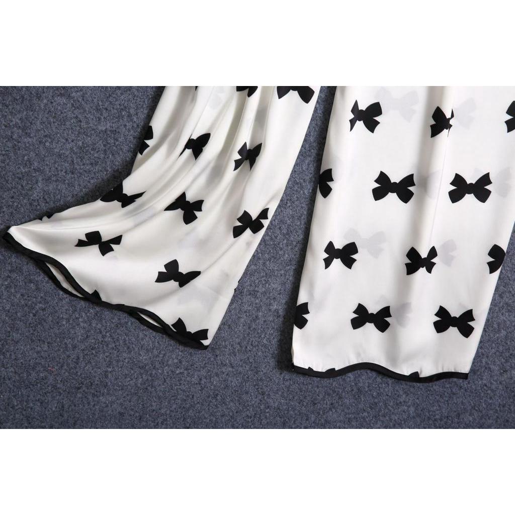 Bộ Đồ Ngủ Tay Dài Thoải Mái Họa Tiết Xinh Xắn Tùy Chọn Cho Nữ