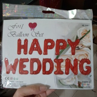 Set Bóng Chữ HAPPY WEDDING {Tặng Băng Keo}