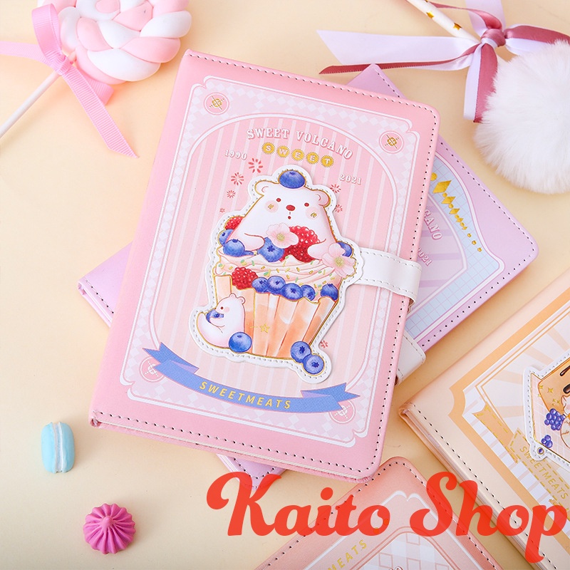 Sổ Tay A5 Hamster Sweet 196 - Sổ Tay Dễ Thương Bìa Da - Sổ Ghi Chép - Nhật Ký - Daily Planner