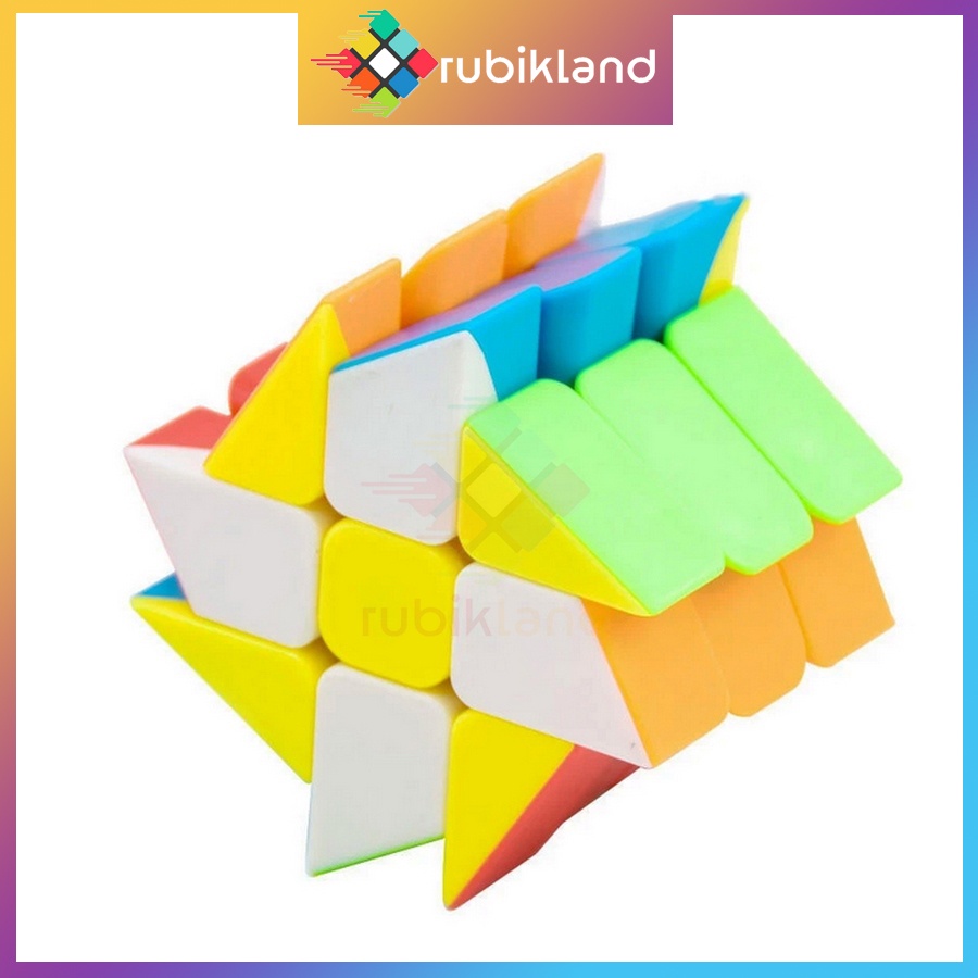 Rubik MoYu Windmill Cube Stickerless MeiLong Cối Xoay Gió Rubic Stickerless Biến Thể Không Viền Đồ Chơi Trí Tuệ