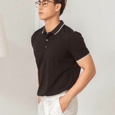 Áo Polo Nam Vải Cá Sấu Chất Cotton - Màu Đen | BigBuy360 - bigbuy360.vn