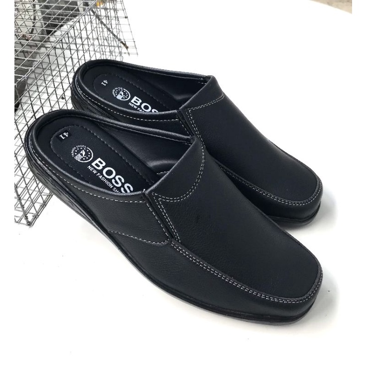 Giày không gót nam phom đẹp, da mềm, mã SP13, size từ 38-43, màu đen, mẫu mới nhất hiện nay
