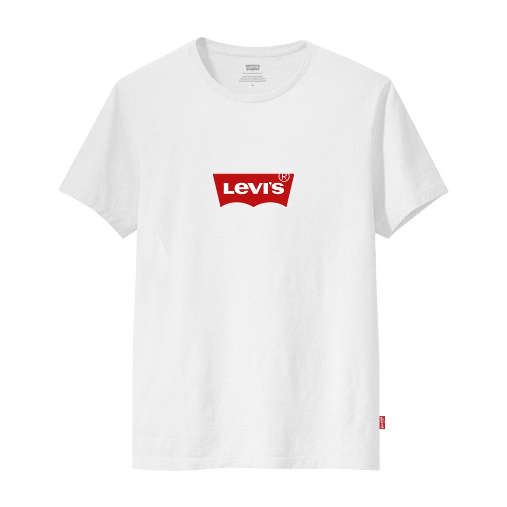 Áo Thun Cotton Ngắn Tay Cổ Tròn In LOGO Levis Cá Tính Cho Nam