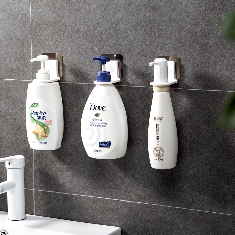 Móc treo chai dầu gội, sữa tắm dán tường thông minh, Giá treo đồ dùng phòng tắm tiện ích sáng tạo cho mỗi gia đình