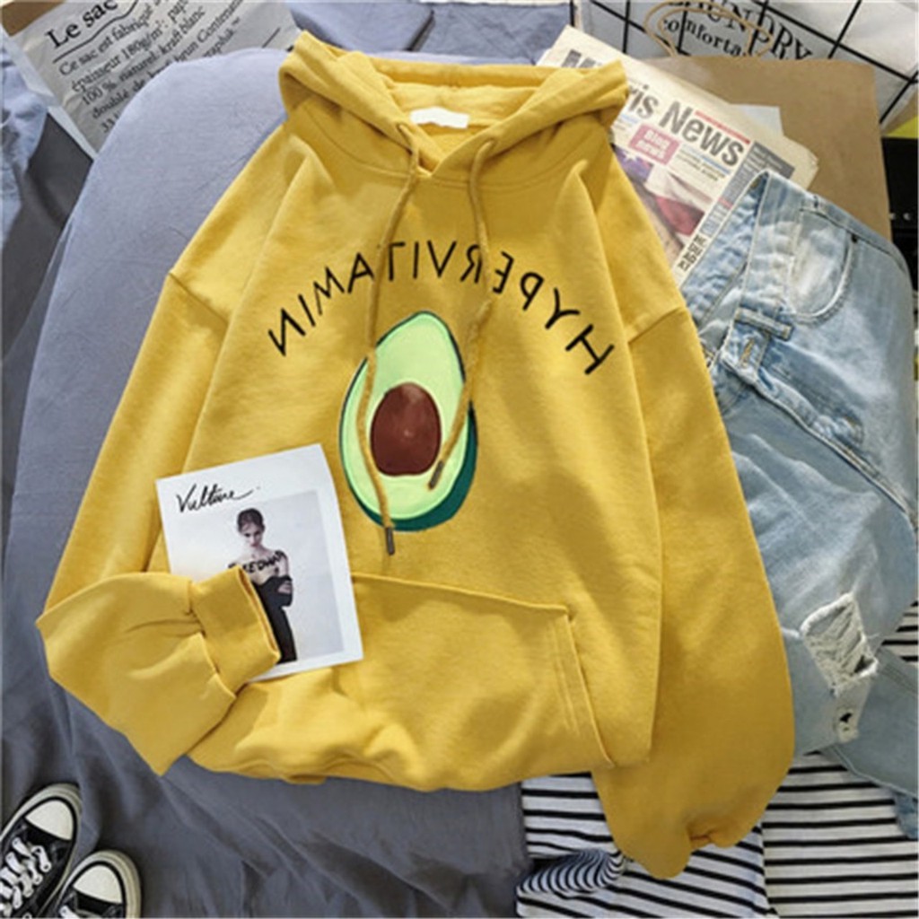 Áo hoodie nửa quả bơ chất nỉ bông dày siêu ấm | BigBuy360 - bigbuy360.vn