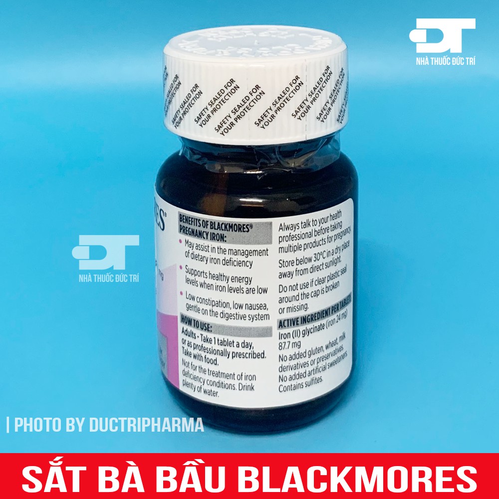 Sắt Bà Bầu [Úc] Blackmores Iron Pregnancy - lọ 30 viên - Mẫu mới 2020