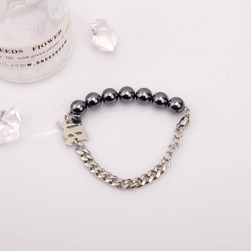 Vòng đeo tay thời trang đính ngọc trai đen thời thượng cho nữ