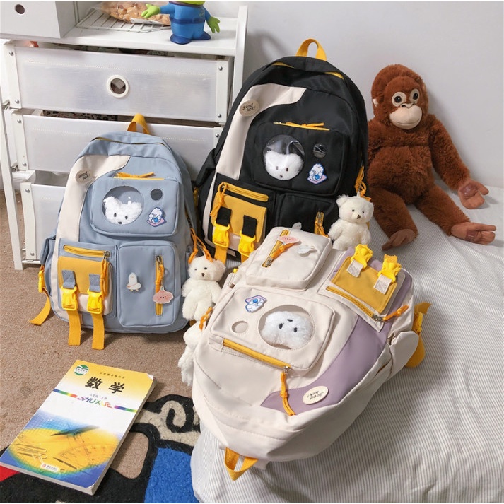 Balo unisex đi học đi chơi chất vải chống thấm BAG U FON26