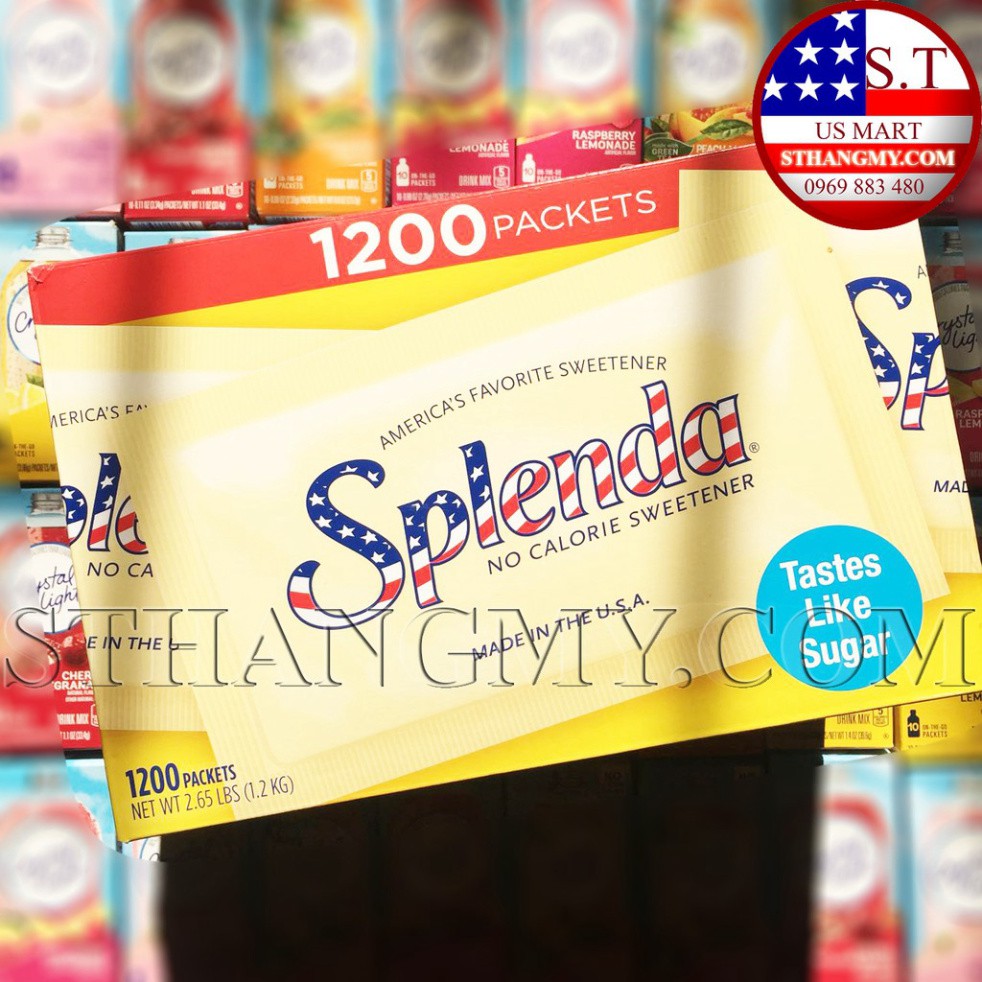 Đường ăn kiêng Splenda thùng 1200 gói của Mỹ cho người ăn kiêng, tiểu đường, DAS nk035