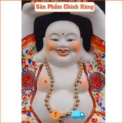 TƯỢNG PHẬT DI LẶC (dâng nén vàng). Bằng sứ. Đồ thờ tượng phật