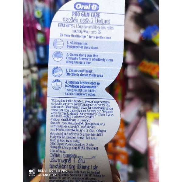 Bàn chải đánh răng Oral-B Pro Gum Care, mềm mại cho nướu răng nhạy cảm